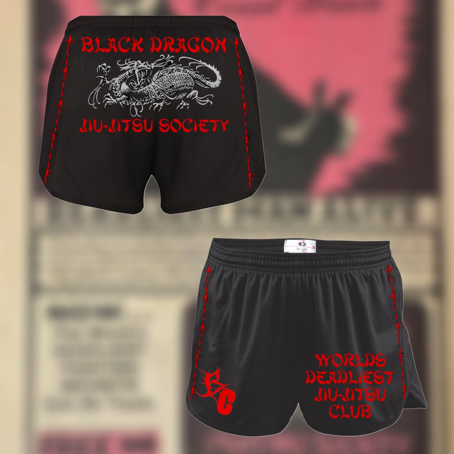 Brutal Cuddlers Black Dragon Jiu-Jitsu Society Grappling Shorts