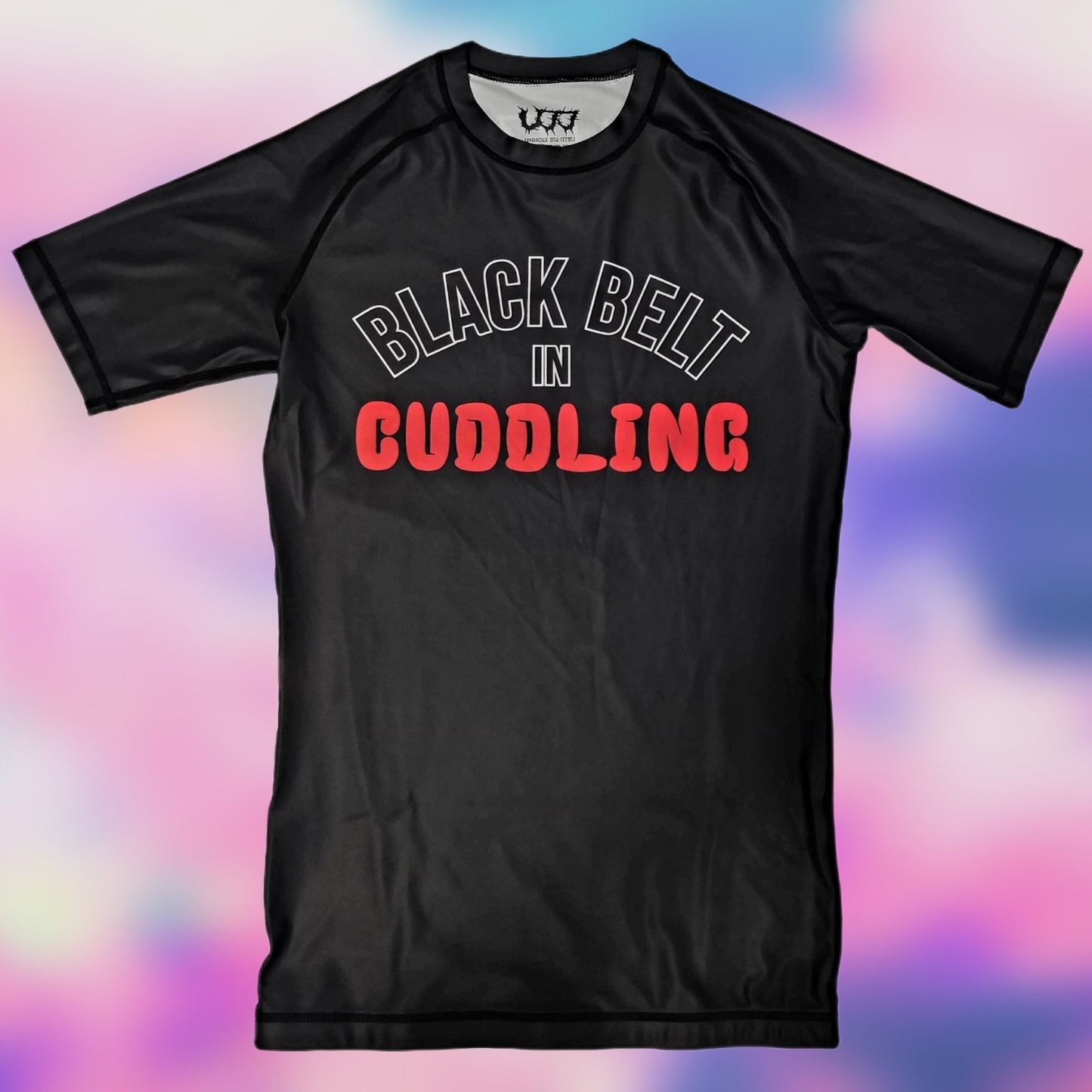 Black Belt In Cuddling Rash Guard