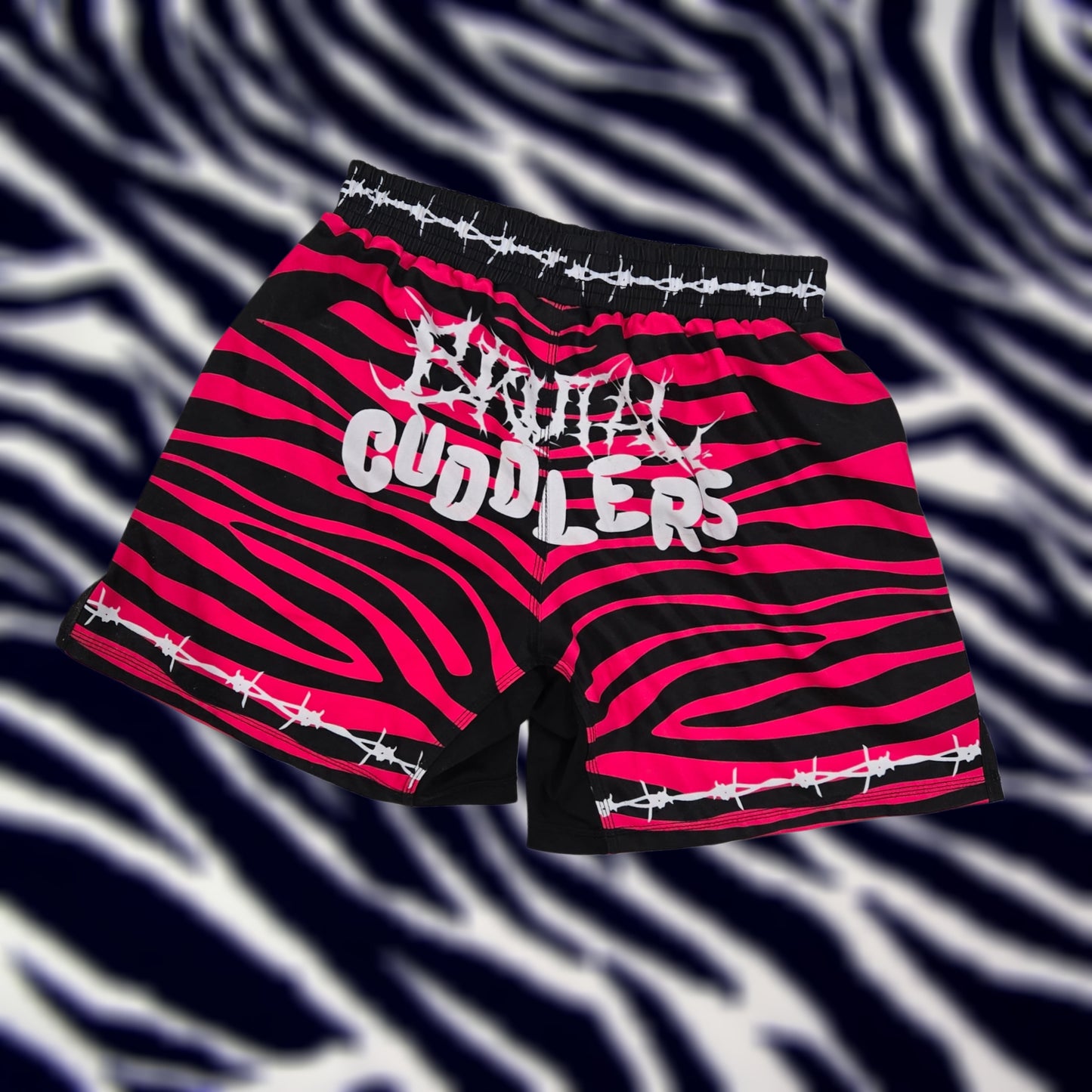 Brutal Cuddlers Rocker Pink Zebra Grappling Shorts